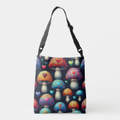 Paddenstoelenliefde Crossbody Tas (Achterkant)
