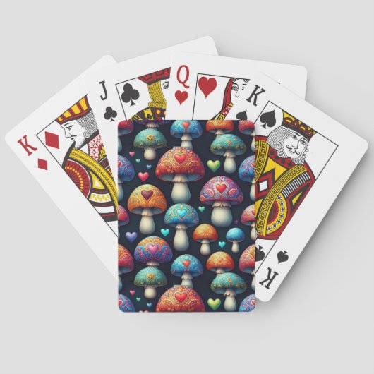 Paddenstoelenliefde Pokerkaarten (Achterkant)