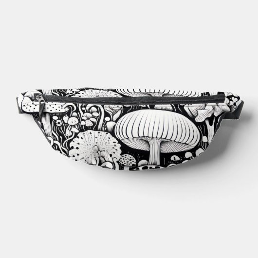 Paddenstoelenlijntekening Heuptasje (Liggend)