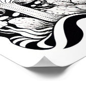 Paddenstoelenlijntekening Klein Poster (Hoek)