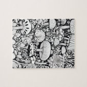 Paddenstoelenlijntekening Legpuzzel (Horizontaal)