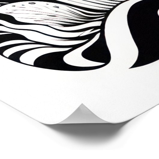 Paddenstoelenlijntekening Poster (Hoek)