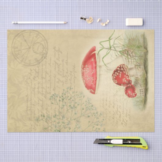  paddenstoelenontkoppelpapier - paardenhuis tissuepapier (Craft)