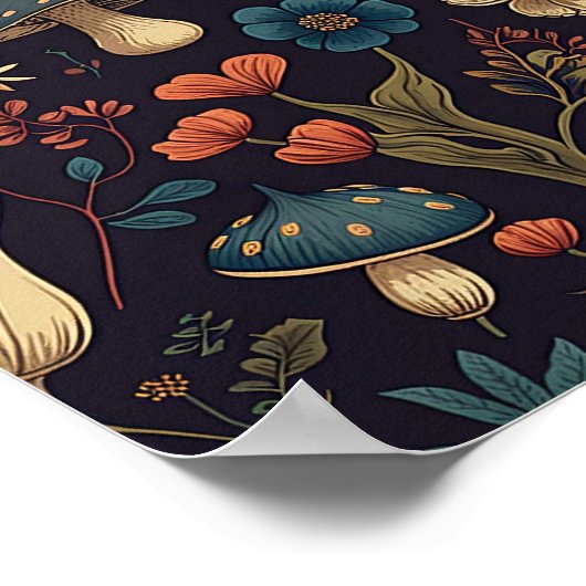 paddenstoelenontwerpkunst poster (Hoek)