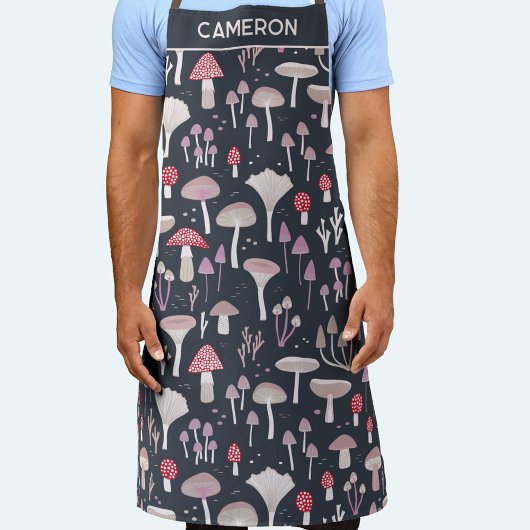 Paddenstoelenpaddenstoelenschimmels gepersonalisee schort
