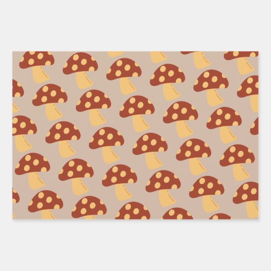 Paddenstoelenpapier Verpakking Papier Flat Sheet S Inpakpapier Vel (Voorkant 2)