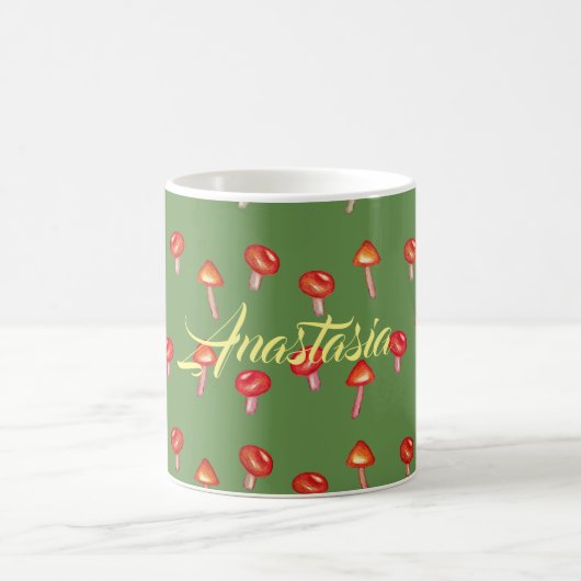 Paddenstoelenpatroon Art Aangepaste Mok (Center)