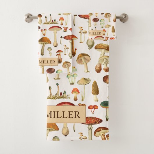  paddenstoelenpatroon bad handdoek (Insitu)