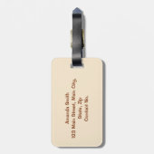 Paddenstoelenpatroon Bagagelabel (Achterkant verticaal)