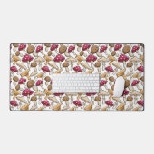 Paddenstoelenpatroon Bureaumat (Keyboard & Muis)