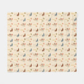 Paddenstoelenpatroon Fleece Deken (Voorkant (Horizontaal))