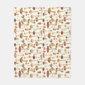  paddenstoelenpatroon fleece deken (Voorkant)