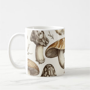 Paddenstoelenpatroon illustratie koffiemok