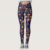 Paddenstoelenpatroon Leggings (Voorkant)