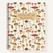 paddenstoelenpatroon notitieboek (Voorkant)