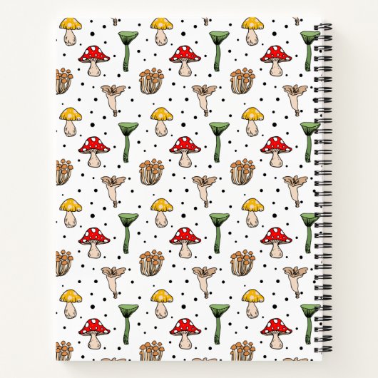 paddenstoelenpatroon samenstelling notitieboek (Achterkant)
