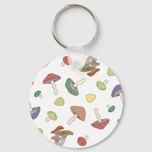 Paddenstoelenpatroon Sleutelhanger