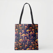 Paddenstoelenpatroon Tote Bag (Voorkant)