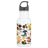 Paddenstoelenpatroon Waterfles (Voorkant)