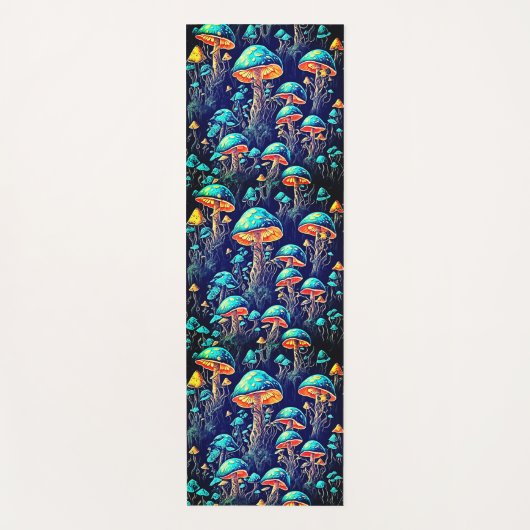Paddenstoelenpatroon Yogamat (Voorkant)