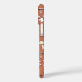 Paddenstoelenprint op Terracotta Brown Case-Mate iPhone Case (Achterkant / Links)