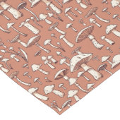 Paddenstoelenprint op Terracotta Brown Medium Tafelloper (Hoek)