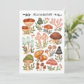 paddenstoelenstijl voor paddenstoelen kaart (Staand voorkant)