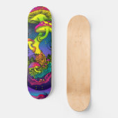 Paddenstoelentrippy kleurt psychedelisch persoonlijk skateboard (Voorkant)