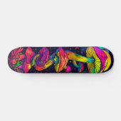 Paddenstoelentrippy kleurt psychedelisch persoonlijk skateboard (Horizontaal)