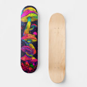 Paddenstoelentrippy kleurt psychedelisch persoonlijk skateboard (Voorkant)