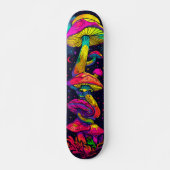 Paddenstoelentrippy kleurt psychedelisch persoonlijk skateboard (Voorkant)