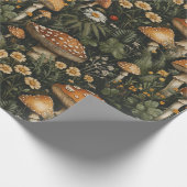 paddenstoelentuin naadloos patroon cadeaupapier (Hoek)