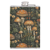 paddenstoelentuin naadloos patroon heupfles (Achterkant)