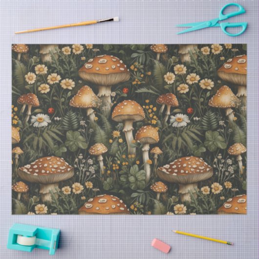  paddenstoelentuin naadloos patroon tissuepapier (Craft)