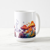 Paddenstoelenweide gepersonaliseerd koffiemok (Voorkant rechts)