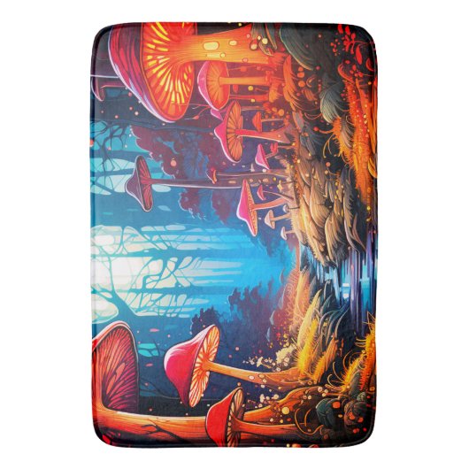 paddenstoelgrond badmat (Voorkant Verticaal)