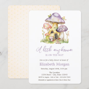 Paddenstoelhuizen Stippen Baby Shower Kaart