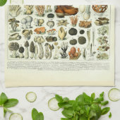 paddenstoelillustraties van Adolphe Millot Theedoek (Gevouwen)