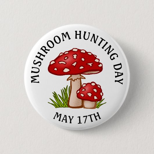 Paddenstoeljachtdag 17 mei Button (Voorkant)