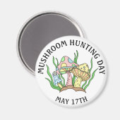 Paddenstoeljachtdag mei 17 Vakantiemaver Magneet (Voorkant / Achterkant)