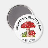 Paddenstoeljachtdag mei 17 Vakantiemaver Magneet (Voorkant / Achterkant)