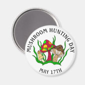 Paddenstoeljachtdag mei 17 Vakantiemaver Magneet (Voorkant / Achterkant)