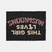 Paddenstoeljager dit meisje houdt van paddenstoele fleece deken (Voorkant (Horizontaal))