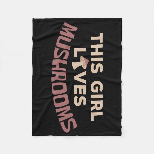 Paddenstoeljager dit meisje houdt van paddenstoele fleece deken (Voorkant)