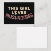 Paddenstoeljager dit meisje houdt van paddenstoele visitekaartje (Voorkant / Achterkant)