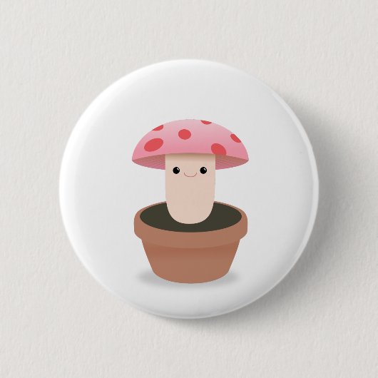 Paddenstoelkarakter Ronde Button 5,7 Cm (Voorkant)