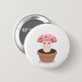 Paddenstoelkarakter Ronde Button 5,7 Cm (Voorkant /achterkant)