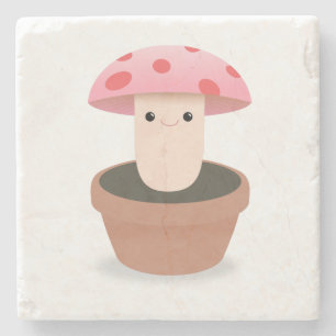 Paddenstoelkarakter Stenen Onderzetter