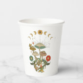 Paddenstoelkern, Retropaddenstoel, Paddenstoel  Pa Papieren Bekers (Voorkant)