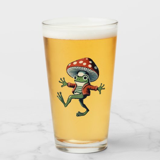 paddenstoelkikker glas (Voorkant gevuld)